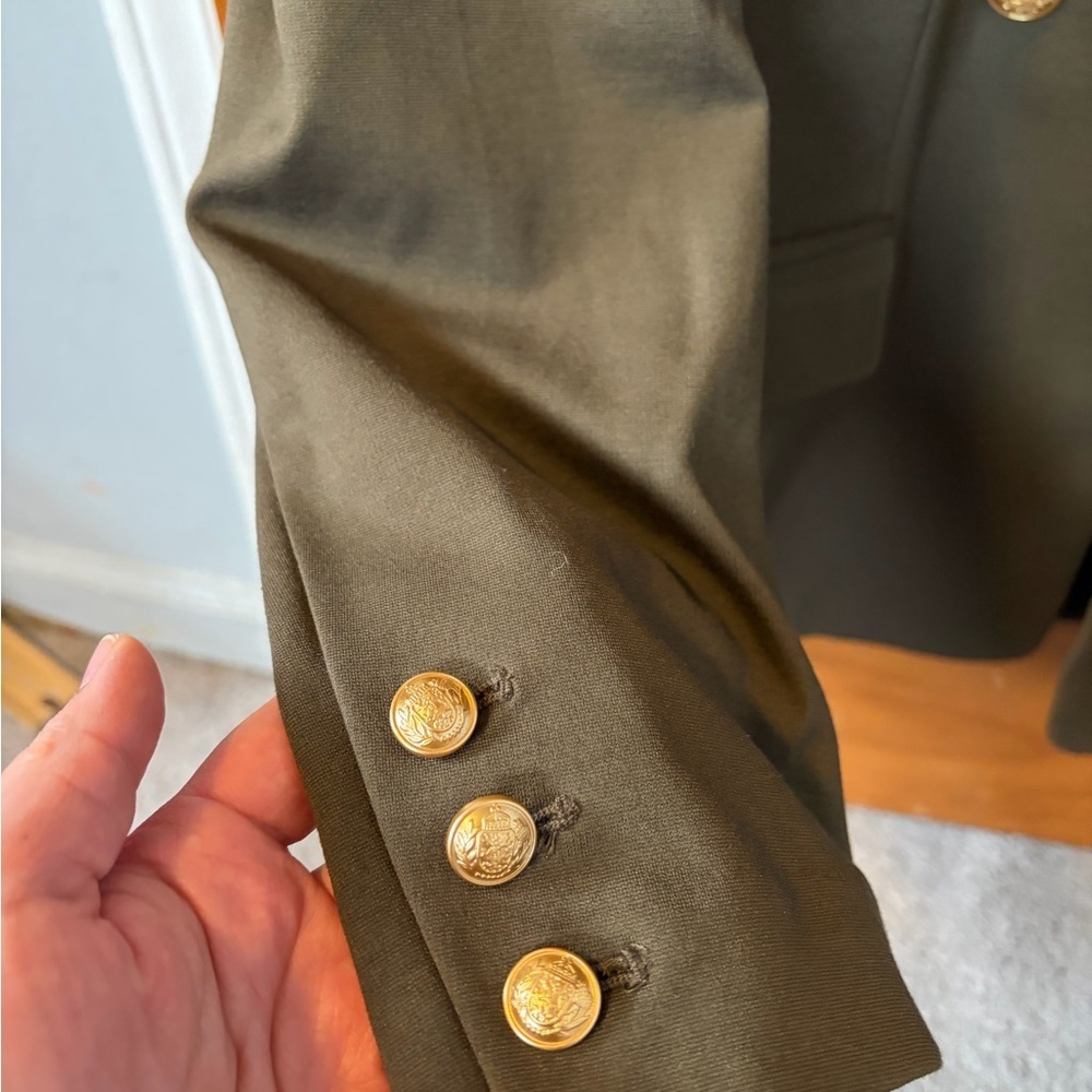 Lane Bryant Olive Blazer with Gold Accents - Picture 4 of 7